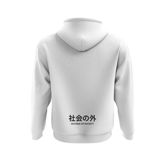 Ou7side - OU7 Classic Hoodie kolor biały